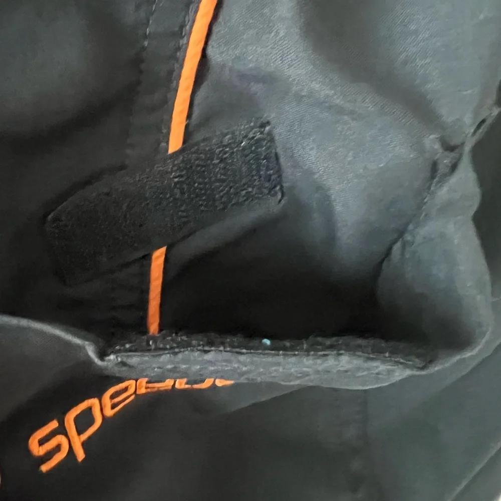 Speedo youth boys swim trunk orange and blue size medium